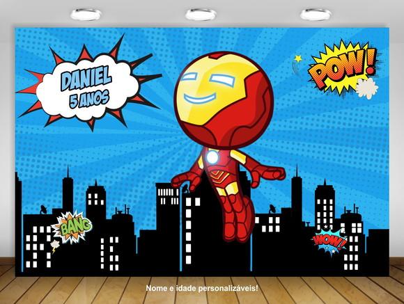 Painel de Festa Homem de Ferro Iron-man Baby