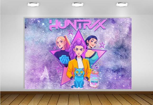 Painel de Festa Huntrix K-pop Soda 1,50x1m