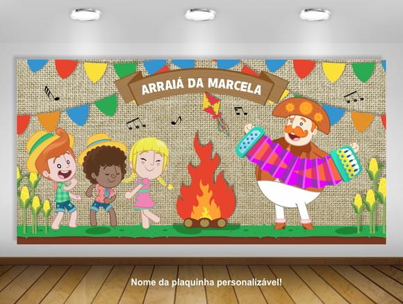 Painel de Festa Junina Bita Arraiá 2x1m