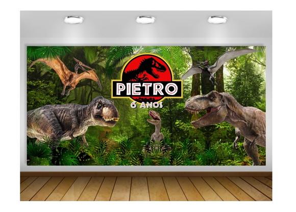 Painel de Festa Jurassic Park Dinossauro 2x1,35m