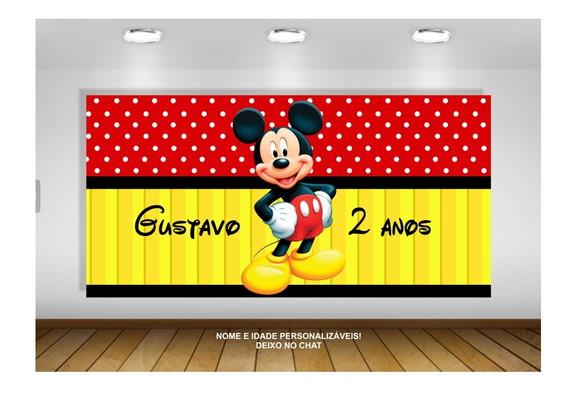 Painel de Festa Mickey Mouse 1,50x1m