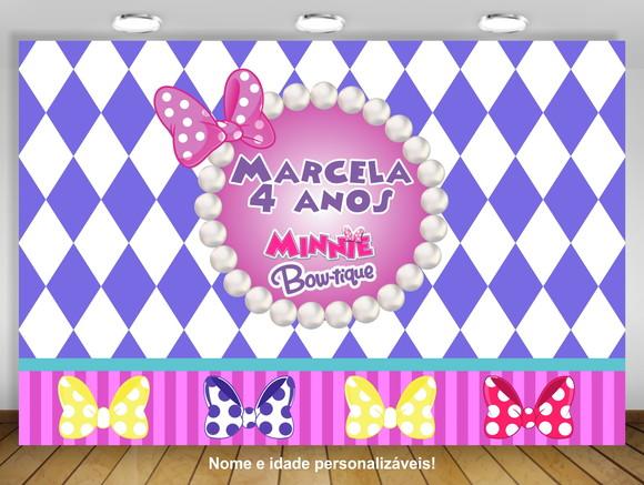 Painel de festa Minnie boutique