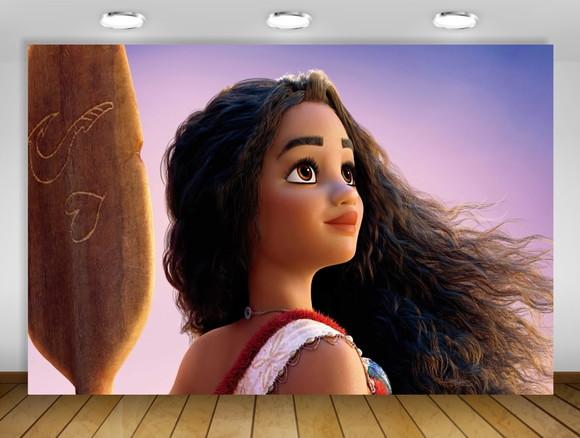 Painel de Festa Moana 2 - 3x2m Impressão em Lona