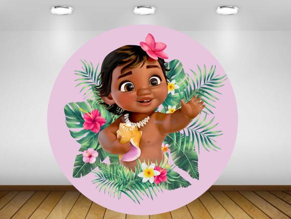 Painel de festa moana 1,20M - IMPRESSÃO LONA