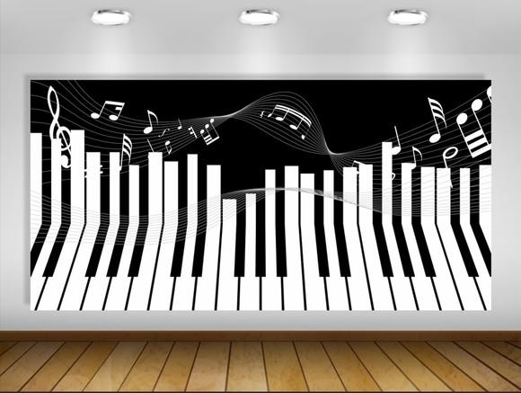 Painel de Festa Musical Teclado 2x1m