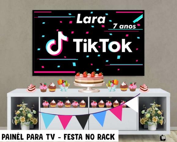 Painel de Festa para TV TikTok Festa no Rack - Digital
