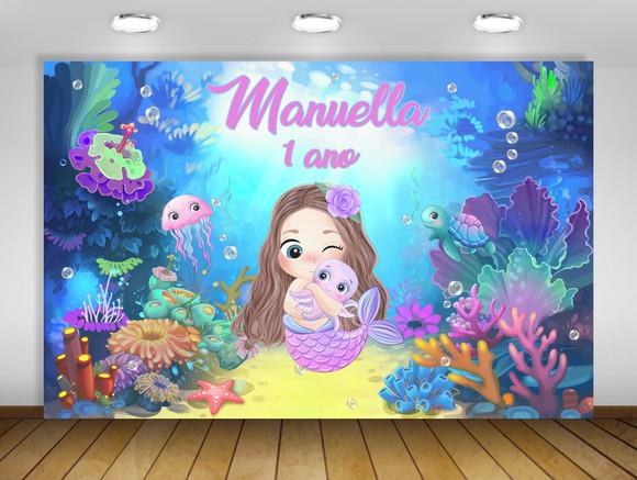 Painel de Festa Pequena Sereia