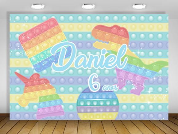 Painel de Festa Pop it Azul