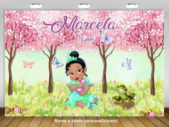 Painel De Festa Princesa Tiana Baby Jardim Das Borboletas