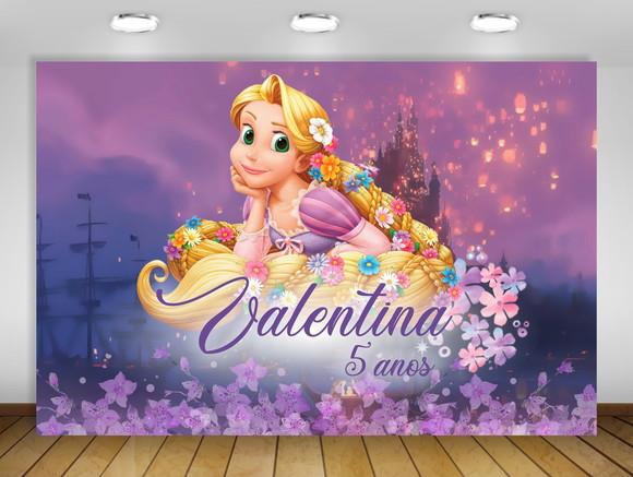Painel de Festa Rapunzel 1,80x1,30m
