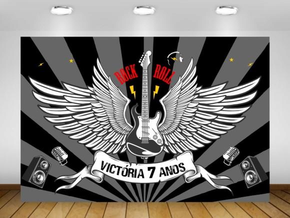 Painel De Festa Rock And Roll 2x1,50m