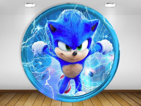 Painel de Festa Sonic 1,50m