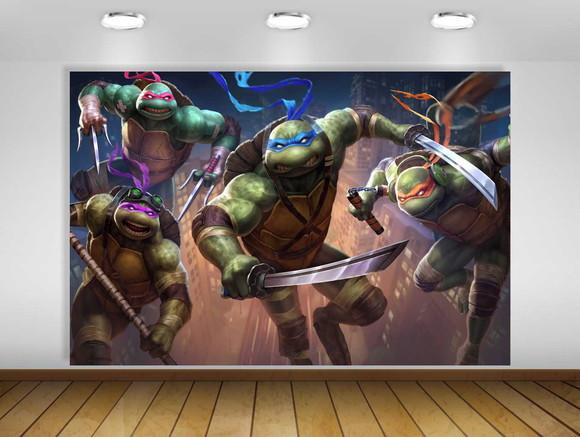 Painel de Festa Tartarugas Ninja 1,50x1m