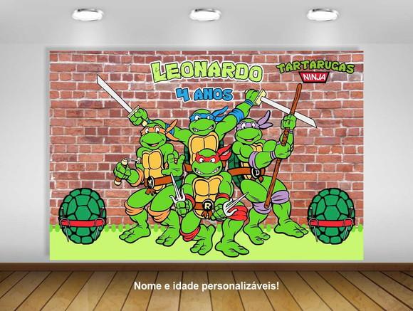 Painel de Festa Tartarugas Ninja 1,50x1m
