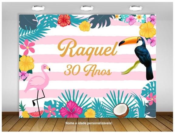 Painel de Festa Tropical 1,50x1m