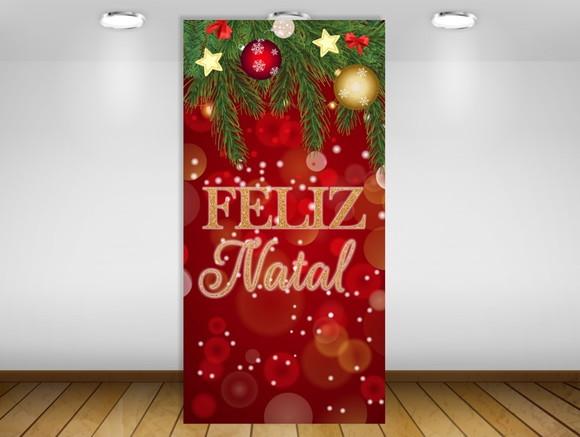 Painel de Festa Vertical Natal Feliz Natal 1x2m