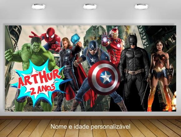 Painel de Festa Vingadores 2x1m