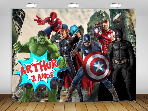 Painel De Festa Vingadores Super-heróis 2x1,50m
