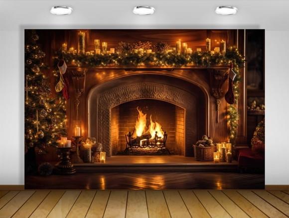 Painel de Natal Lareira 2x1,50m