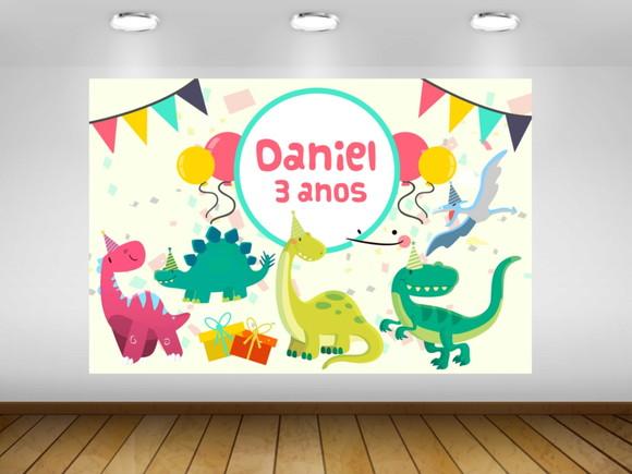 Painel Dinossauro 1,50x1M - IMPRESSÃO LONA