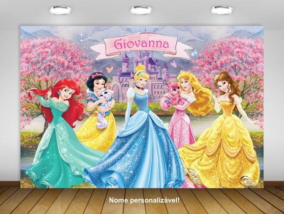 Painel de Festa Princesas Disney 1,50x1m