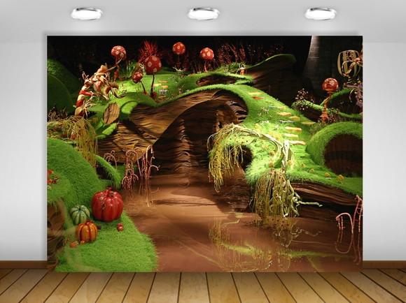 Painel Fantástica Fábrica de Chocolate Wonka 1x0,80m