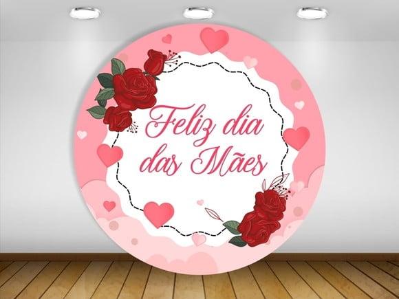 Painel Feliz Dia das Mãe 1,20m - Impressão Lona