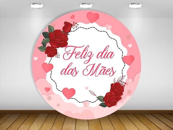 Painel Feliz Dia das Mãe 1,50m - Impressão Lona