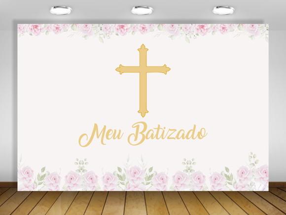 Painel festa Batizado 1,50x1M - IMPRESSÃO LONA
