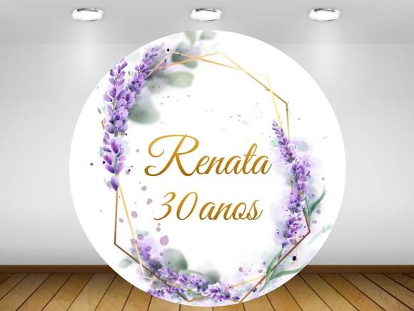 Painel Floral Lavanda 1,50m - Impressão Lona
