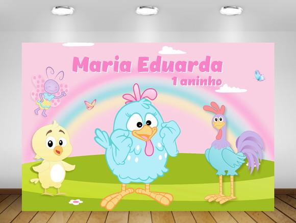 Painel galinha pintadinha 1,50x1M - IMPRESSÃO LONA