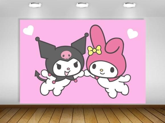 Painel Hello Kitty Kuromi My Melody 1,50x1m