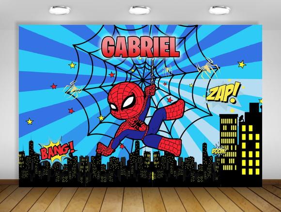 Painel Homem aranha super heróis bebê