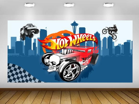 Painel hot wheels 1,5Mx1M - IMPRESSÃO LONA