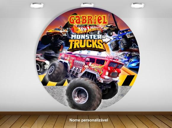 Painel Hot Wheels Monster Truck Fire Alarm 1,50m
