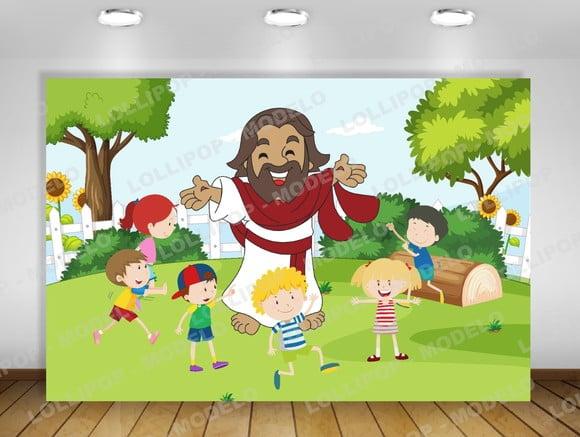 Painel Jesus e as Crianças 2x1,50m