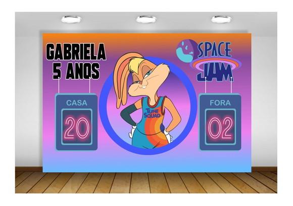 Painel Lola Looney Tunes Space Jam 2x1,50m
