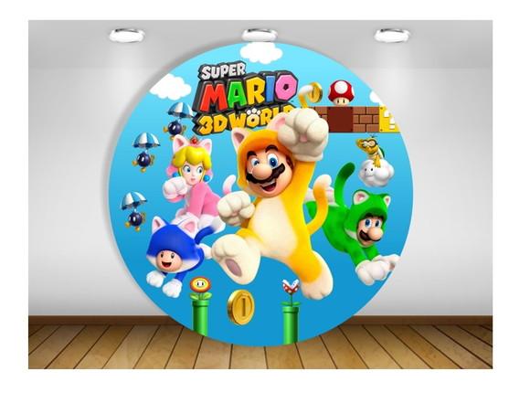 Painel Mario 3d World 1,50m - Impressão Lona