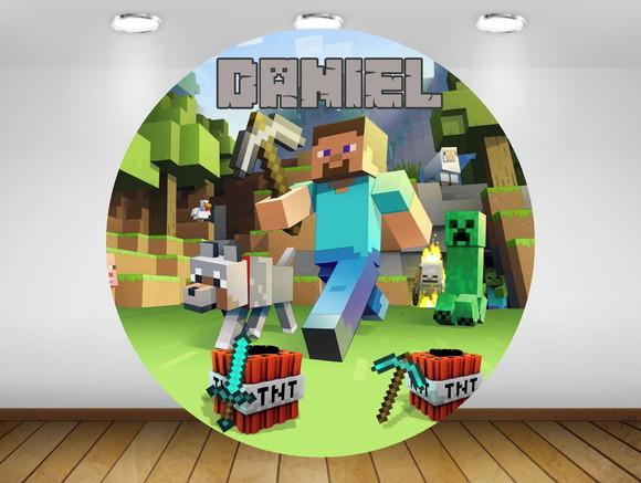 Painel minecraft 1,20M - IMPRESSÃO LONA