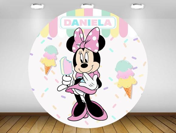 Painel Minnie Confeitaria 1,50m - Impressão Lona