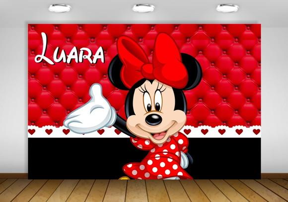 Painel Minnie Vermelha 3x2m