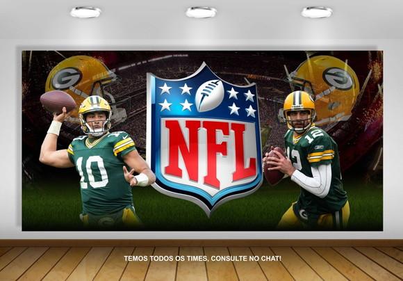 Painel Nfl Futebol Americano Green Bay Packers 2x1m