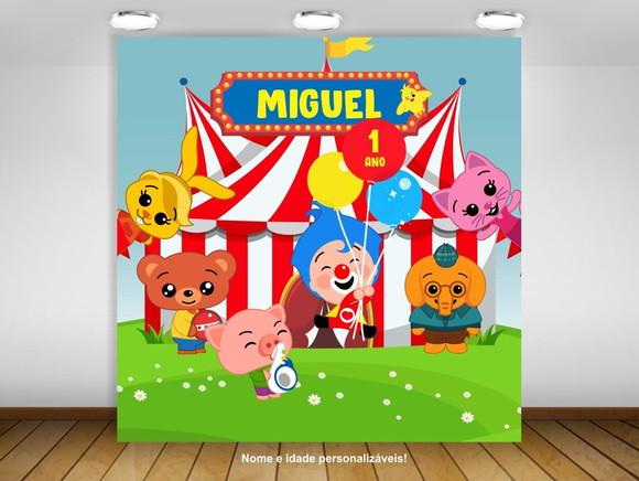 Painel Palhaço Plim Plim 2x2m