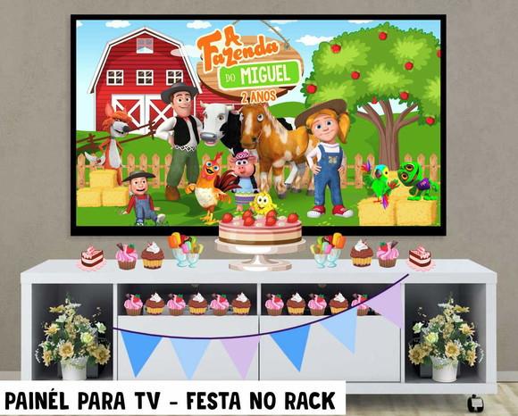 Painel para Tv a Fazenda do Zenon Festa no Rack - Digital