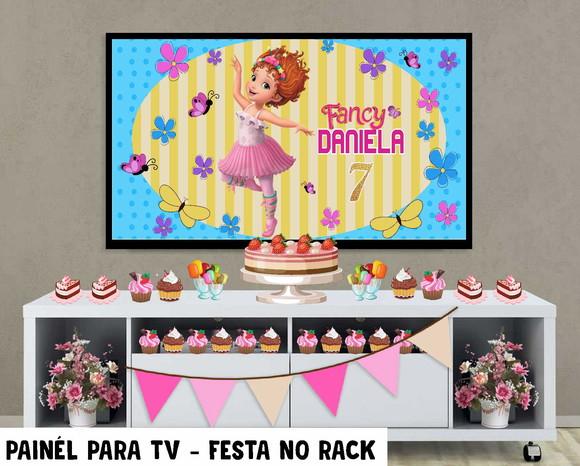 Painel para TV Fancy nancy Festa no Rack - Digital