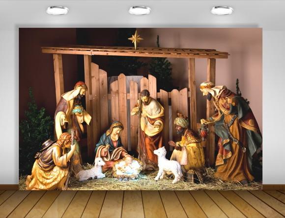Painel Presépio de Natal Impressão em Lona 2,80x1,80m