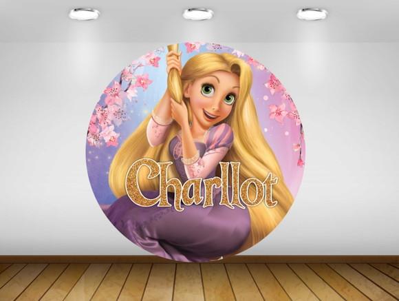 Painel Rapunzel 1,20M - IMPRESSÃO LONA