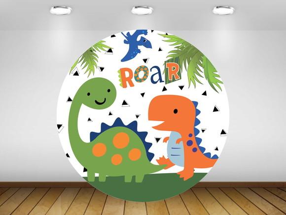 Painel redondo dinossauro