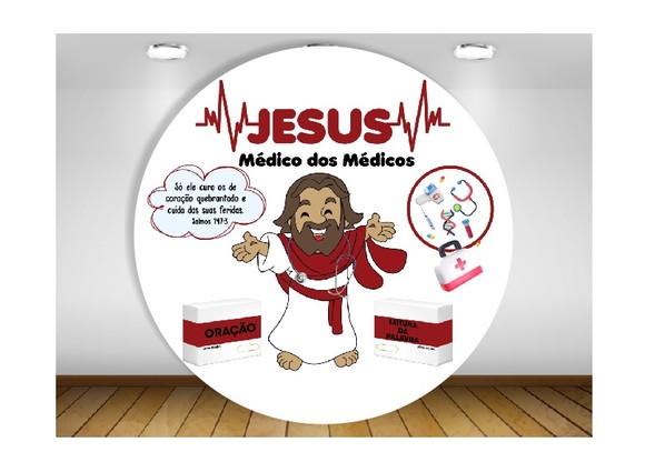 Painel Redondo Jesus Médico dos Médicos 1,30m