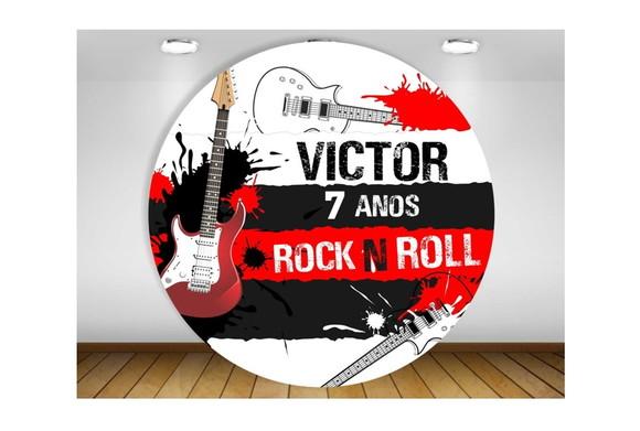 Painel Rock And Roll Vermelho 1,50m